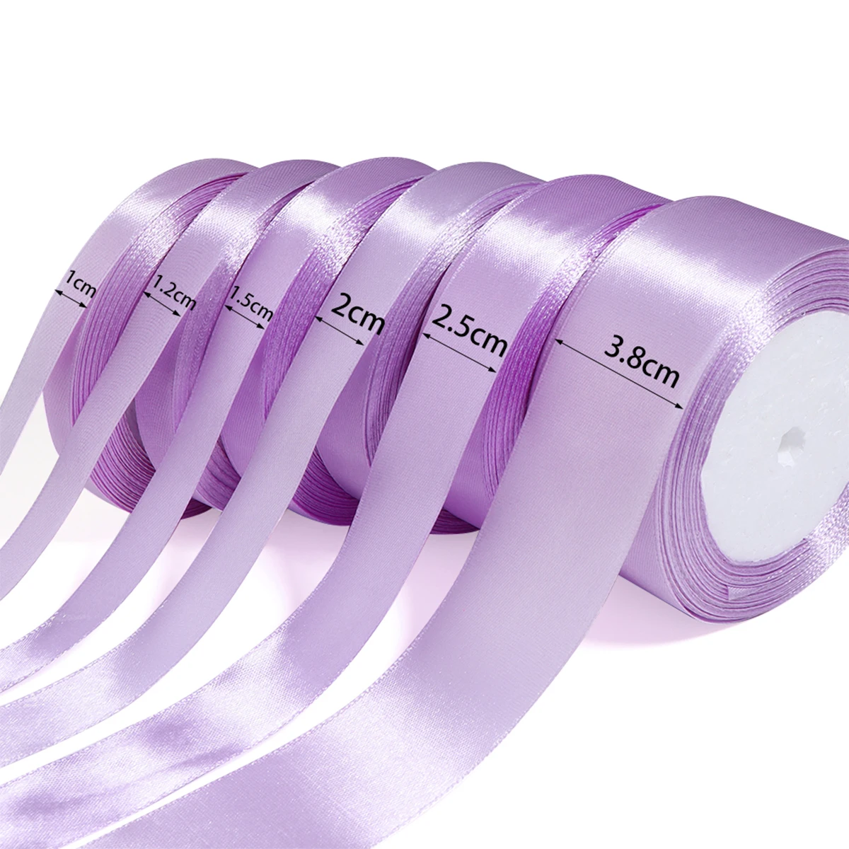 Purple Satin Ribbon 25yards 6mm - 50mm Sash Gift Wrap Purple Bows Handmade DIY Craft Christmas Wedding Birthday Party Decoration