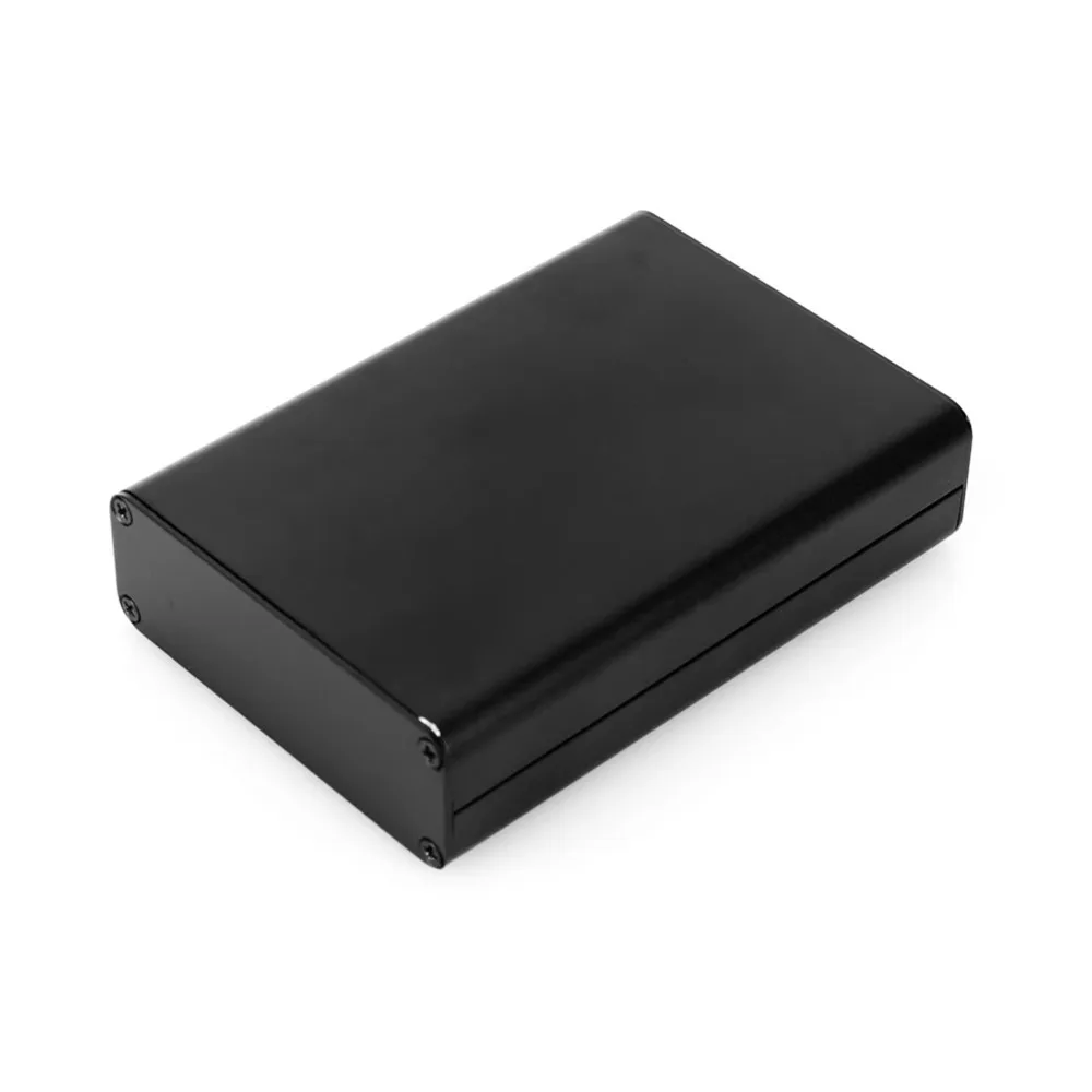 

Durable Aluminum Instrument Box Amplifier Housing Black Power Junction Box Outdoor PCB Electronic Project Case Industry
