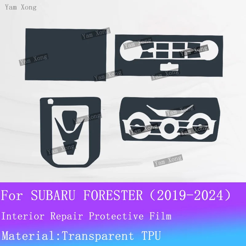 For SUBARU FORESTER 2019-2024 Full set interior Film Dashboard Transparent TPU Protective Film GPS Navigation screen Repair Film