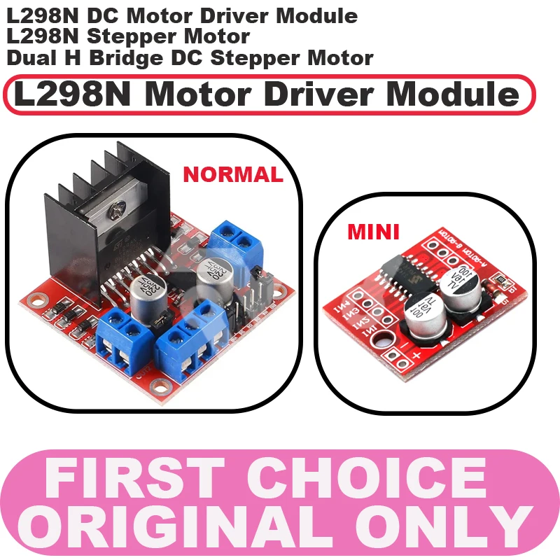 

MINI L298N MODULE Motor Driver Module 2V-10V 1.5A 2-Way Reversing PWM Speed Dual H Bridge Stepper Motor Driver Board