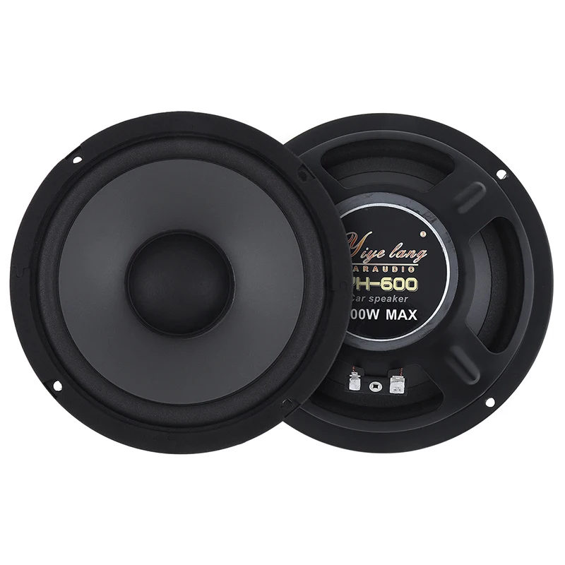 1Pc YH-600 6inch Car Coaxial Speaker - 600W Full Frequency Stereo Audio Accessory For Auto Sound System Upgrade