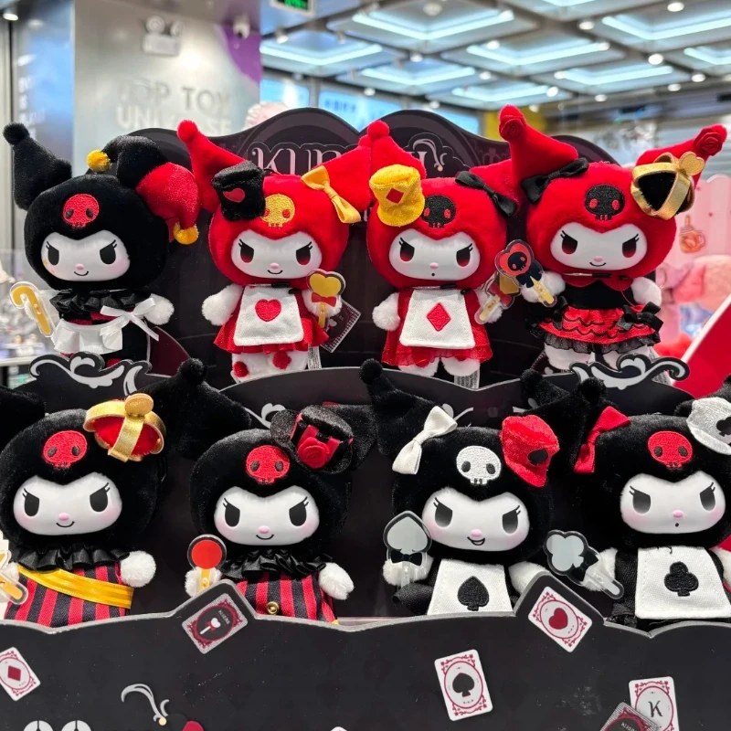 in-stock-kuromi-poker-kingdom-series-vinyl-blind-box-cute-plush-pendant-figure-doll-sanrio-kuromi-mystery-box-trendy-toys-gifts