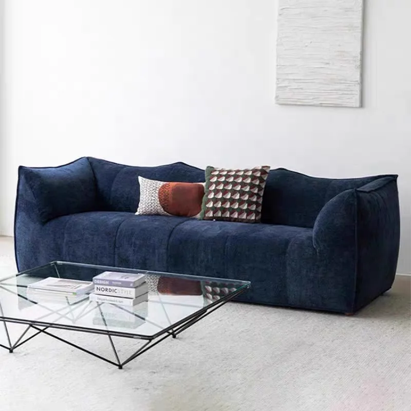 Lamb wool sofa, single sofa, Italian minimalist creative horn three-person sofa