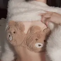 Lencería de estilo japonés de oso suave y lindo para mujer, sujetador de niña cómodo y adorable de felpa de dibujos animados de otoño e invierno