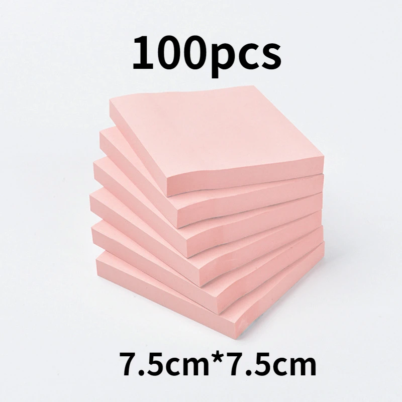 100Sheets 7.6cm*7.6cm Creative Paper Memo Pad Posted It Sticky Notes Planner Sticker Notepad School Supplies Students Stationery