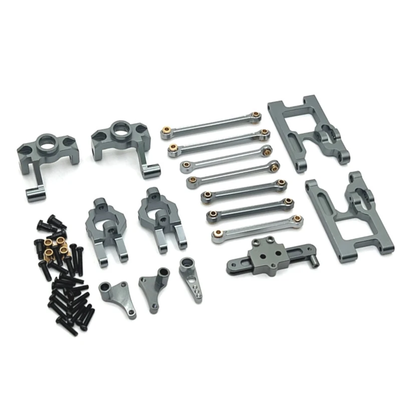 Wltoys 124006 12423 12427 12428 12429 Kit di parti di aggiornamento in metallo tirante dello sterzo asta di collegamento 1/12 accessori per auto RC