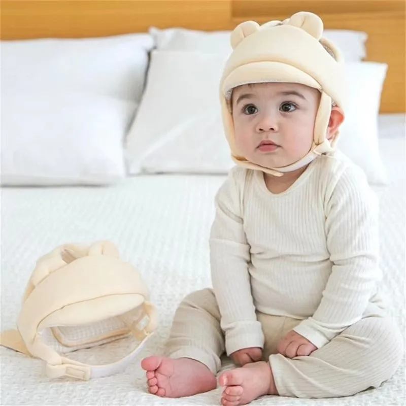 Cute Baby Anti-Drop Helmet - Soft Cotton Animal Shaped Breathable Mesh Anti-Crash Head Protector
