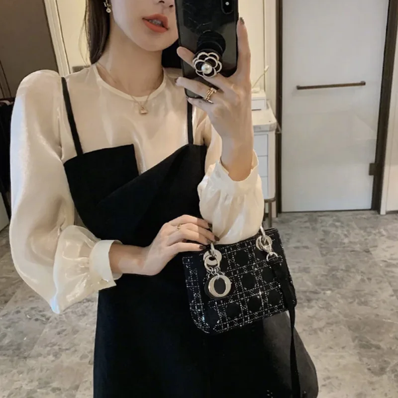 Fashionable Water Diamond Lady Di Bag Women's Handbag 2026 New Classic Casual High-end Large Capacity Time Handbag Crossbody Bag