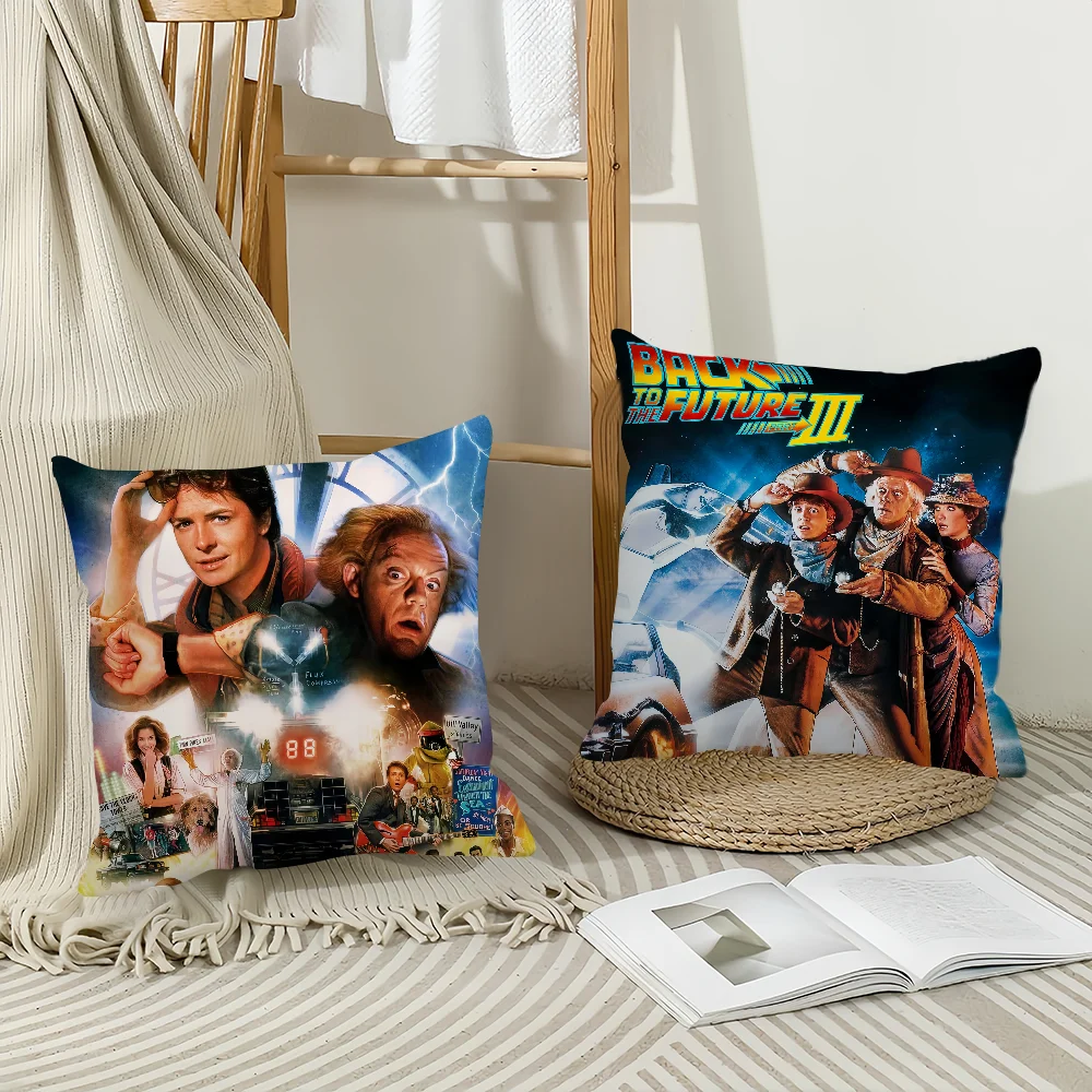 Classic Movie Back To The Future Pillow Case Office Cushions Suitable For Sofa Car Bedroom Decorative Cushion Cover