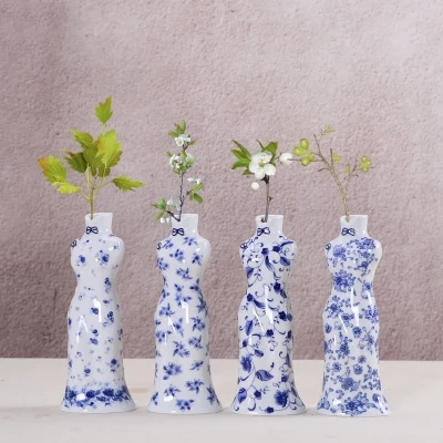 Traditionelle Chinesische Porzellan Jardiniere Behälter Hause Dekoration Antike Blaue Und Weiße Keramik Blume Vase