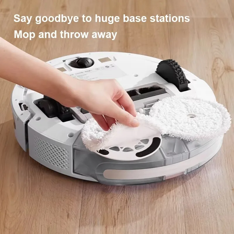 เครื่องดูดฝุ่นหุ่นยนต์อัจฉริยะพร้อมถังน้ำขนาด 550 มล. สำหรับดูดฝุ่นแบบเปียกและแห้ง เหมาะสำหรับใช้ในโรงแรม กวาดและถูพื้น ทำความสะอาดบ้าน