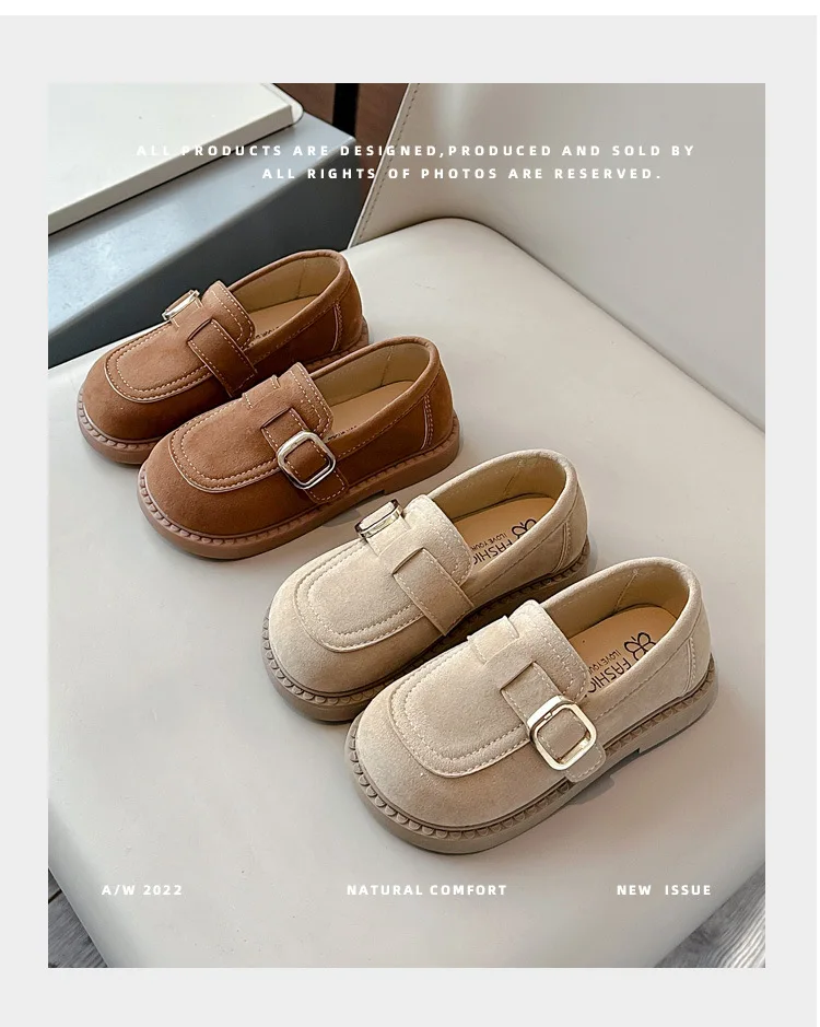 2026 Mädchen Flats Frühling Herbst Flache Slipper Schuhe für Kinder Mädchen Bequeme Weiche Wildleder Freizeitschuhe Schulschuhe Kinder – Detail 2
