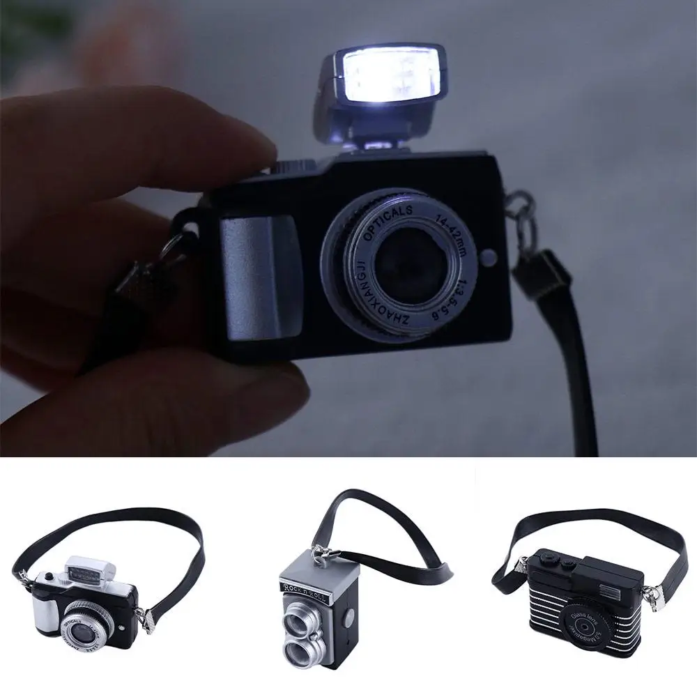

Fashion Plastic Toy BJD 1/6 Doll 1/12 Doll Miniature Digital Camera Dollhouse Miniature Camera Doll SLR Camera Mini Doll Camera