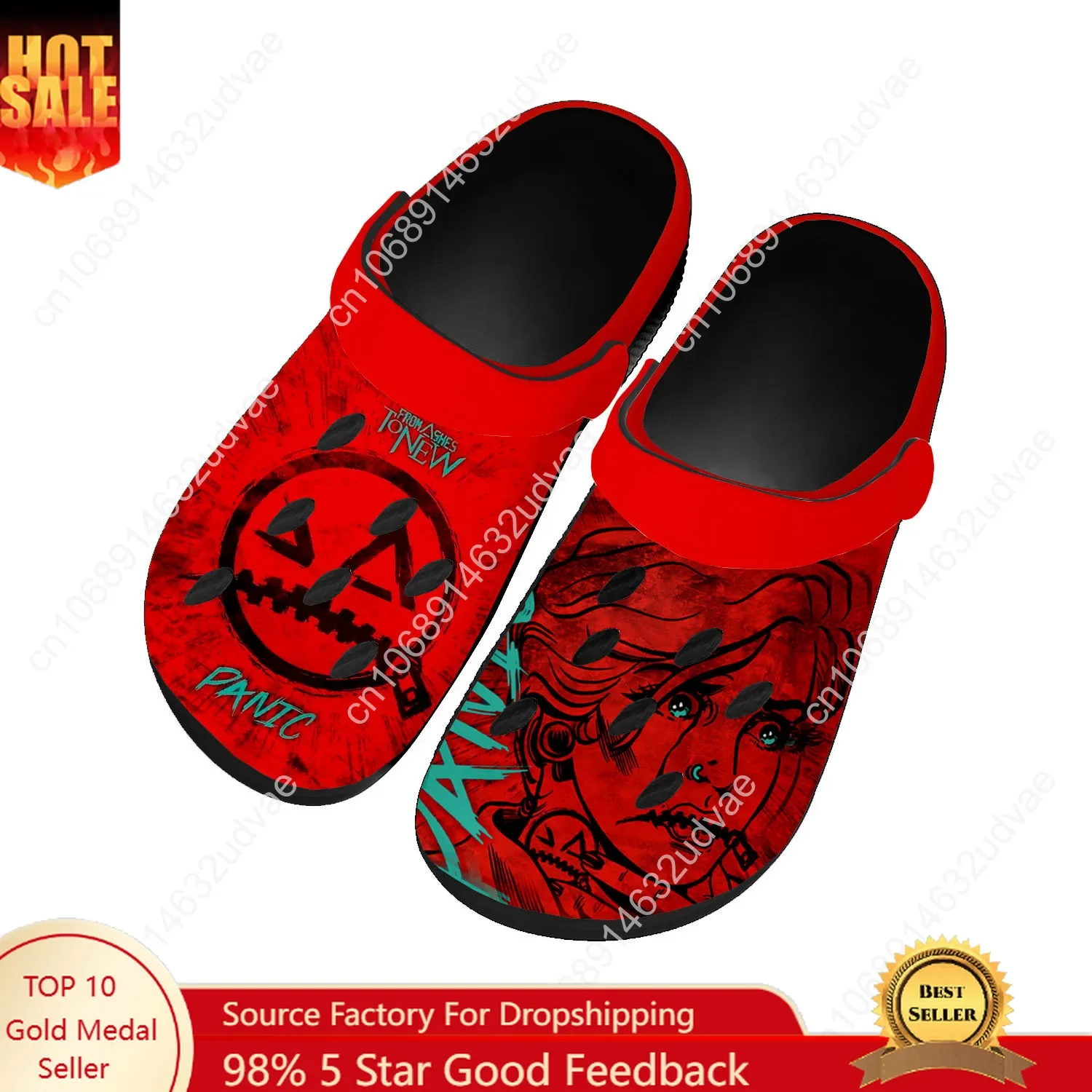 De cenizas a nuevos zapatos de agua para hombre y mujer, zuecos cómodos de moda para el hogar y el jardín, sandalias personalizadas, zapatilla con agujeros transpirable para playa