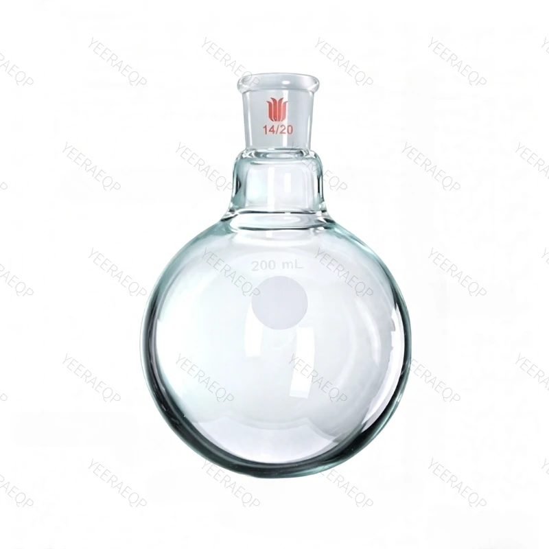 SYNTHWARE Single Neck Round Bottom Ball Bottle, Capacity 5mL-3000mL, Borosilicate Glass Flask, Spherical Glass Bottle, F30