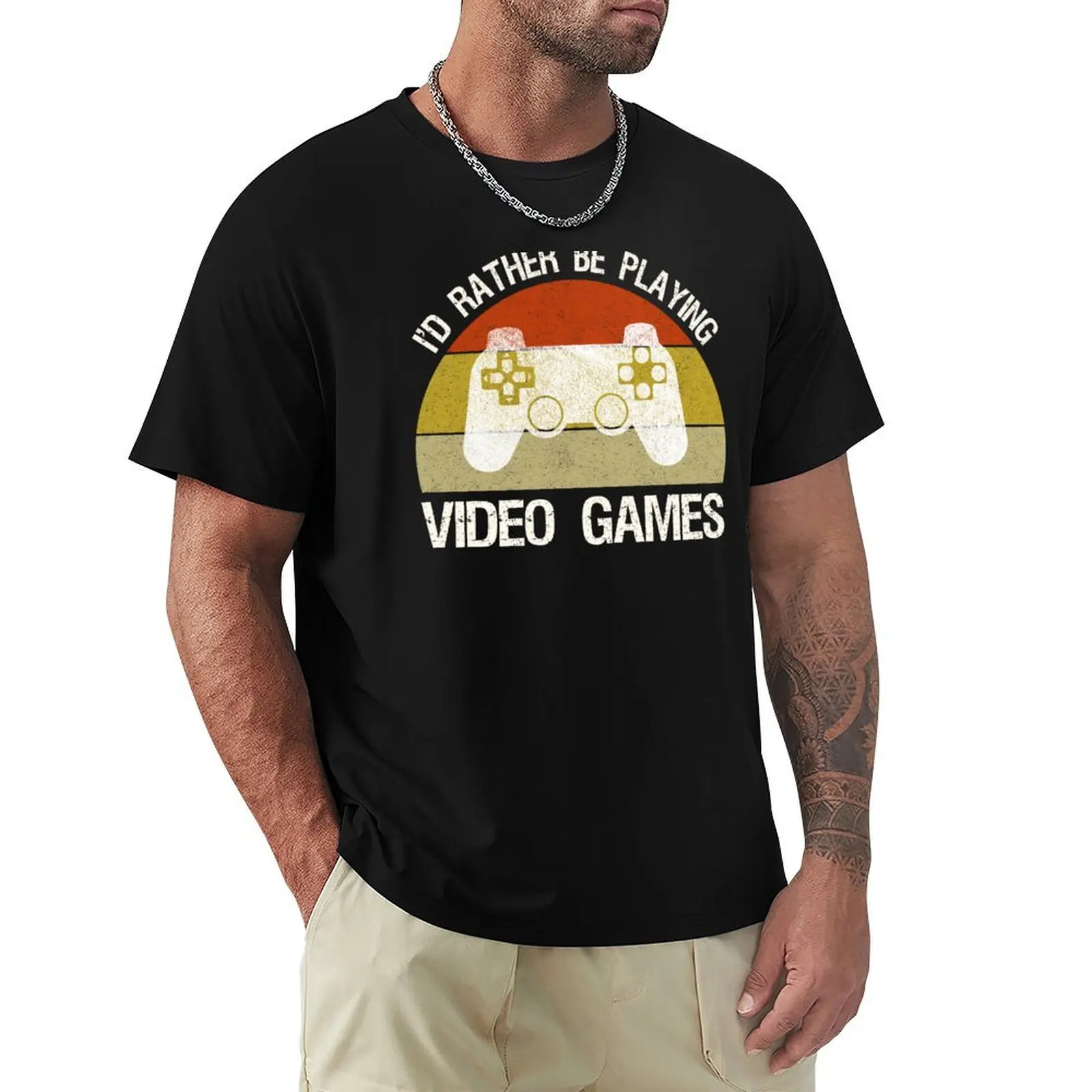 I'd Rather Be Playing Video Games T-shirt new edition graphics summer top quick-drying men clothing