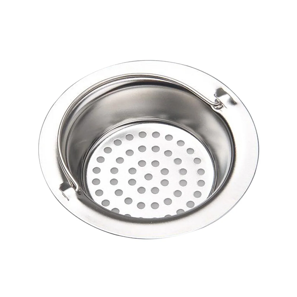 

2pcs Stainless Steel Drain Filter Strainer Heavy Duty Anti-Clogging Mesh For Kitchen Bathroom Sink Laundry Utility Perforated