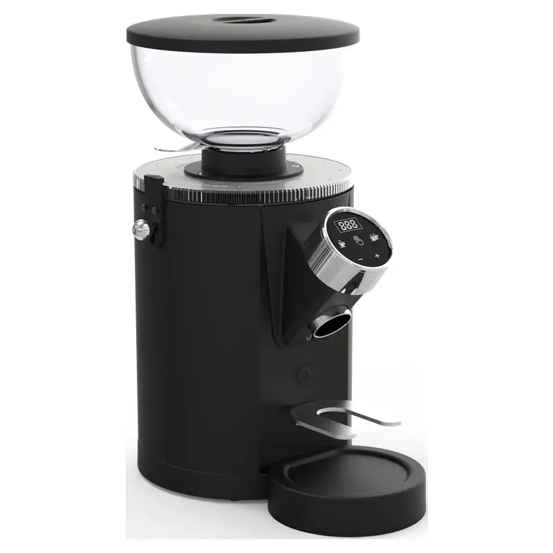 Electric Coffee Grinder with Stainless Steel Housing and Flat Wheel Burr for Espresso Brewing