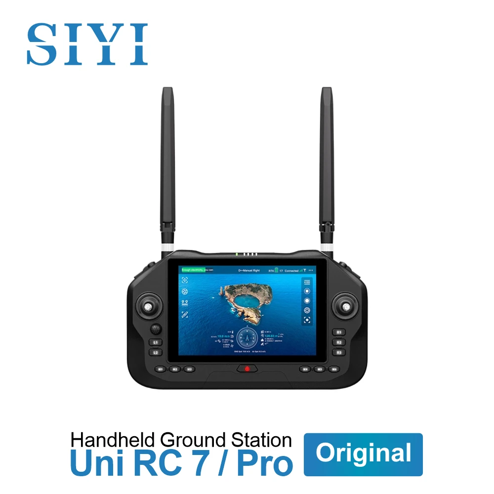 SIYI UniRC 7 Handheld Ground Station 2.4/5GHz dual-frequency 40KM range 4K 30fps 7-lnch 1080PMonitor 8-Core 4GB RAM 64GB ROM