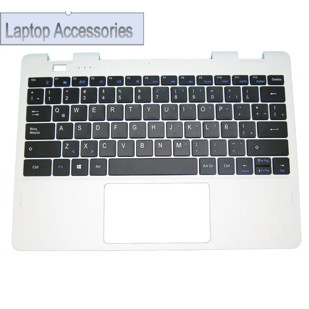 HJ Laptop White PalmRest&Keyboard For Aprix AX11 Latin America LA Black Keyboard