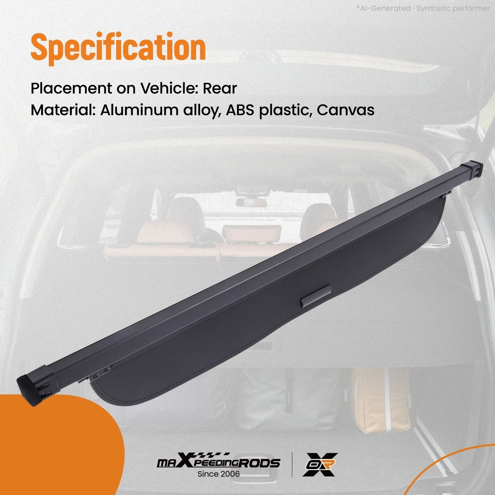 Trunk Shielding Cargo Shield Cover for Subaru Impreza 2013 2014 2015 2016