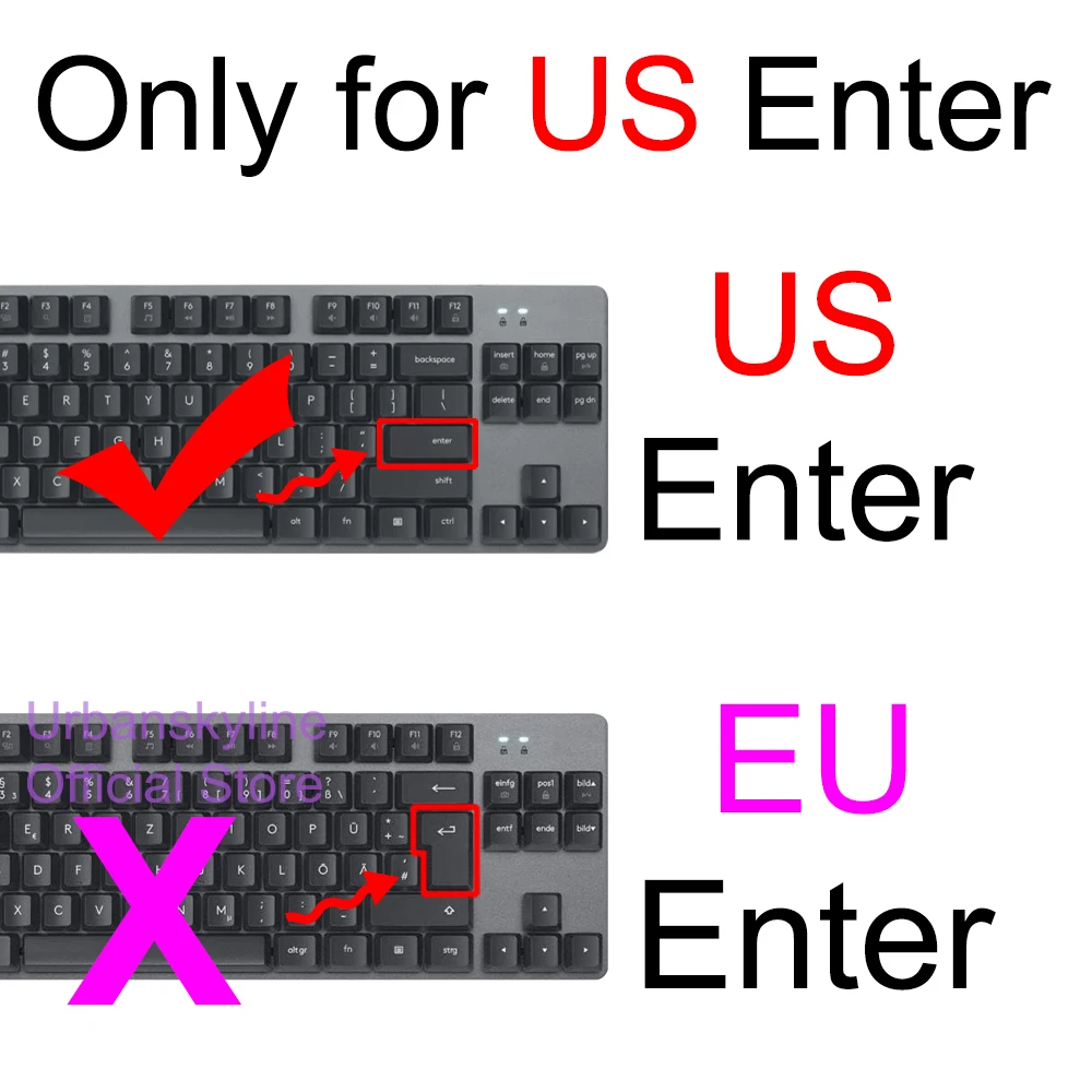 K855 Keyboard Cover for Logitech K855 TKL K835 TKL G412 SE TKL Mechanical Silicone Protector Skin Case for Logi Film Pink Black