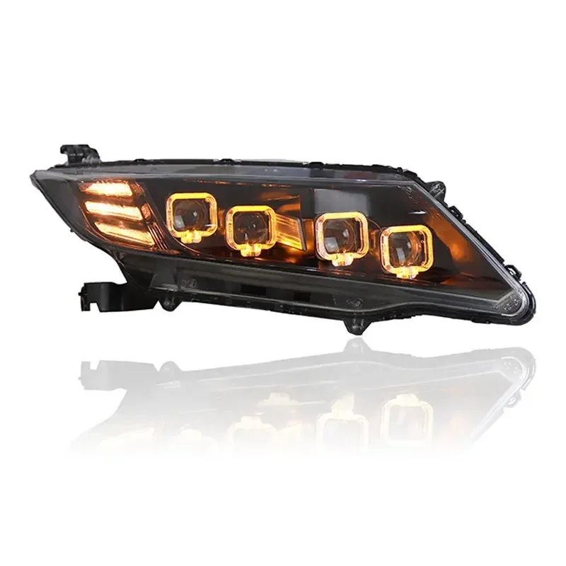 Conjunto de faros de coche para Honda CITY LED faro 2015-2019 faros CITY DRL señal de giro Luz De Carretera lente de proyector Angel Eye