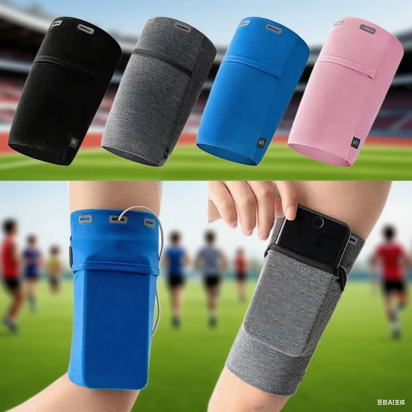 1pc Running Mobile Phone Arm Bag Universal Breathable Sports Accessories Armband Jogging Phone Case Outdoor Fitness Arm Pouch