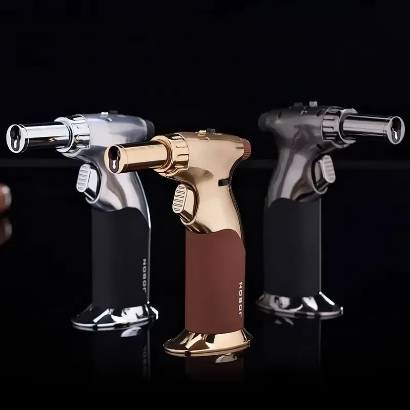 

JOBON Metal Creative Double Fire Gass Torch Lighter Jet Flame Switching Open Flame Safety Lock Switch BBQ Cigar Lighters Smoking