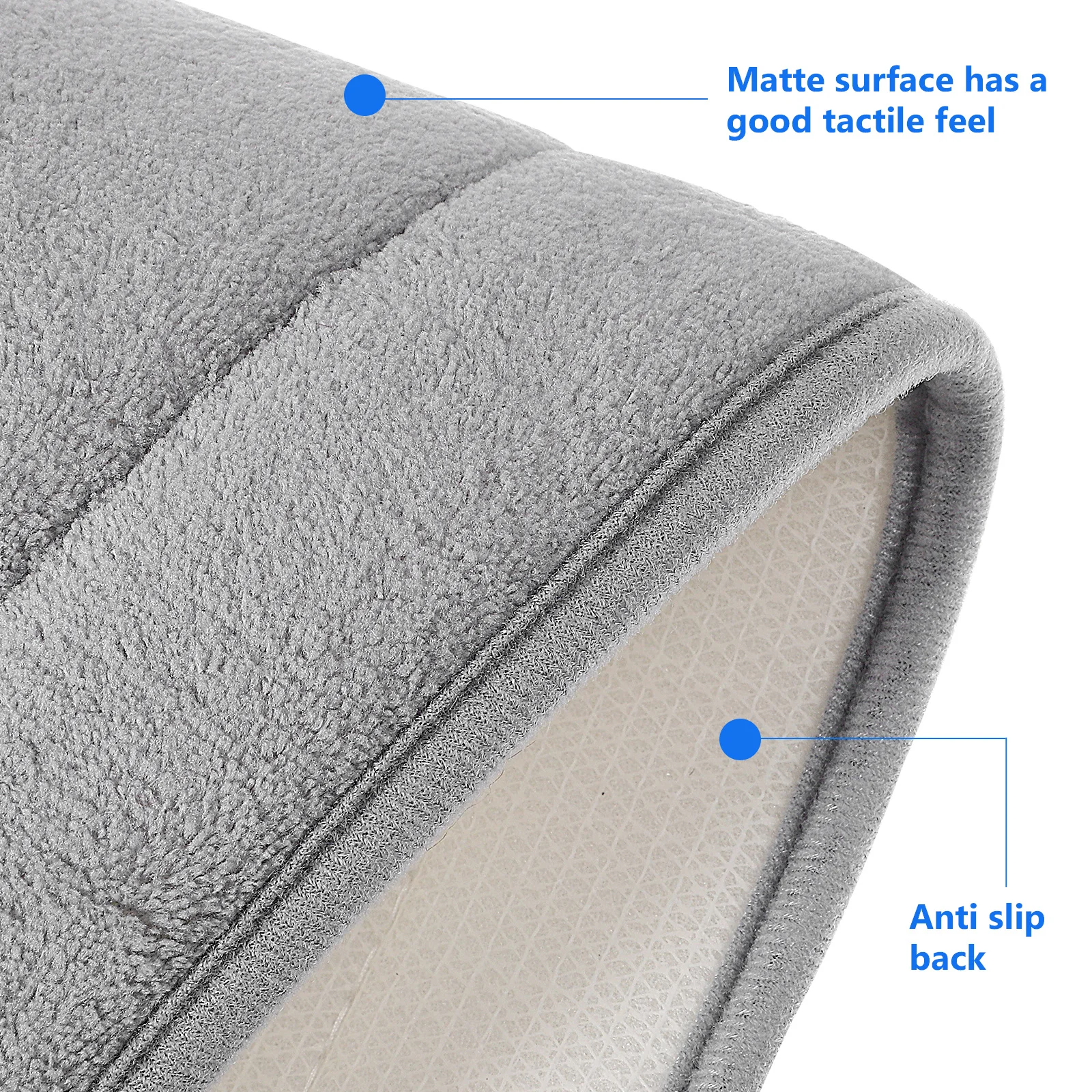 

2Pcs Anti-Skid Toilet Mat U-Shaped Bathroom Floor Mat Soft Absorbent Non-Slip Washable Modern Design for Home Washroom Decor