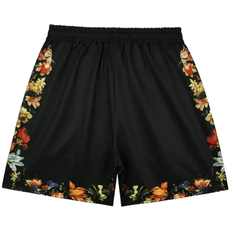 Virgem maria oração flor padrão rua estilo retro masculino feminino shorts respirável de secagem rápida confortável elegante flexível praia moto