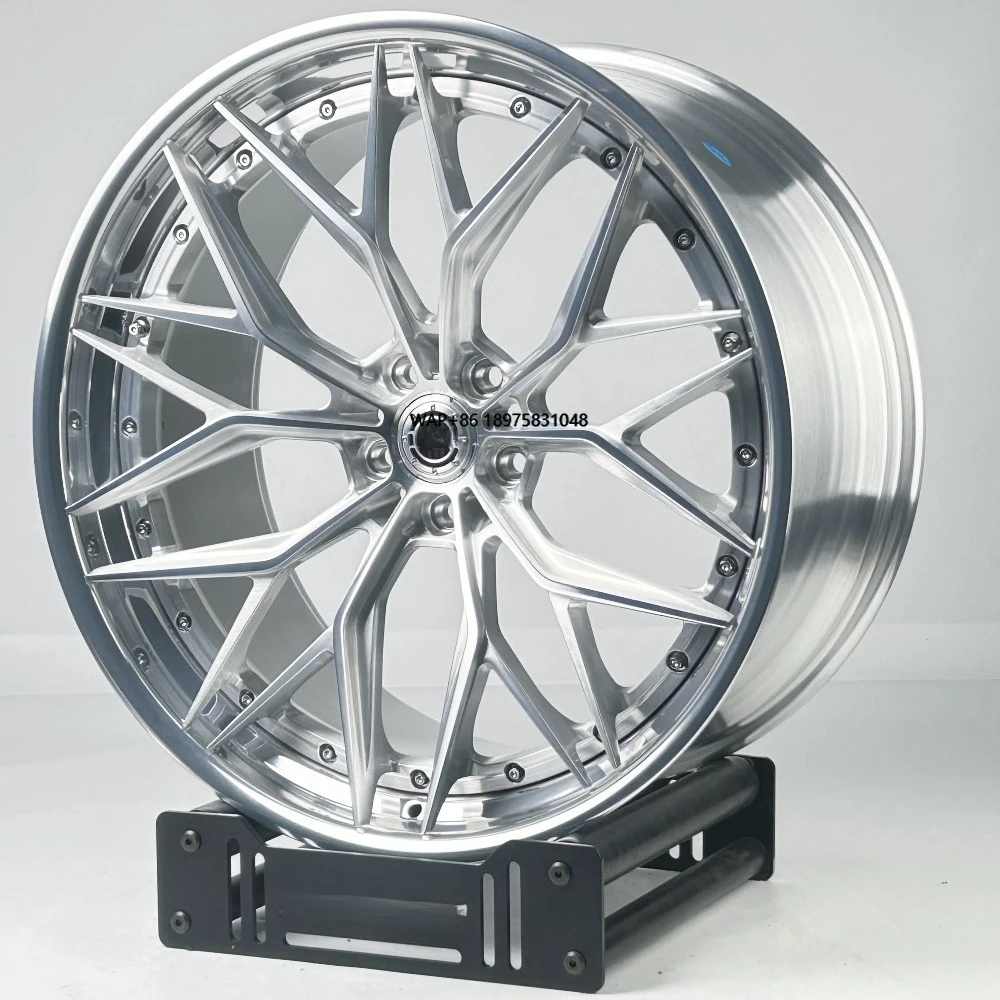 

5x120.65 Wheels for C8 C7 C6 C5 ZR1 Z06 19 20 21 22 Inch Rims Concave Brushed Alloy Forged 2 Piece Wheels