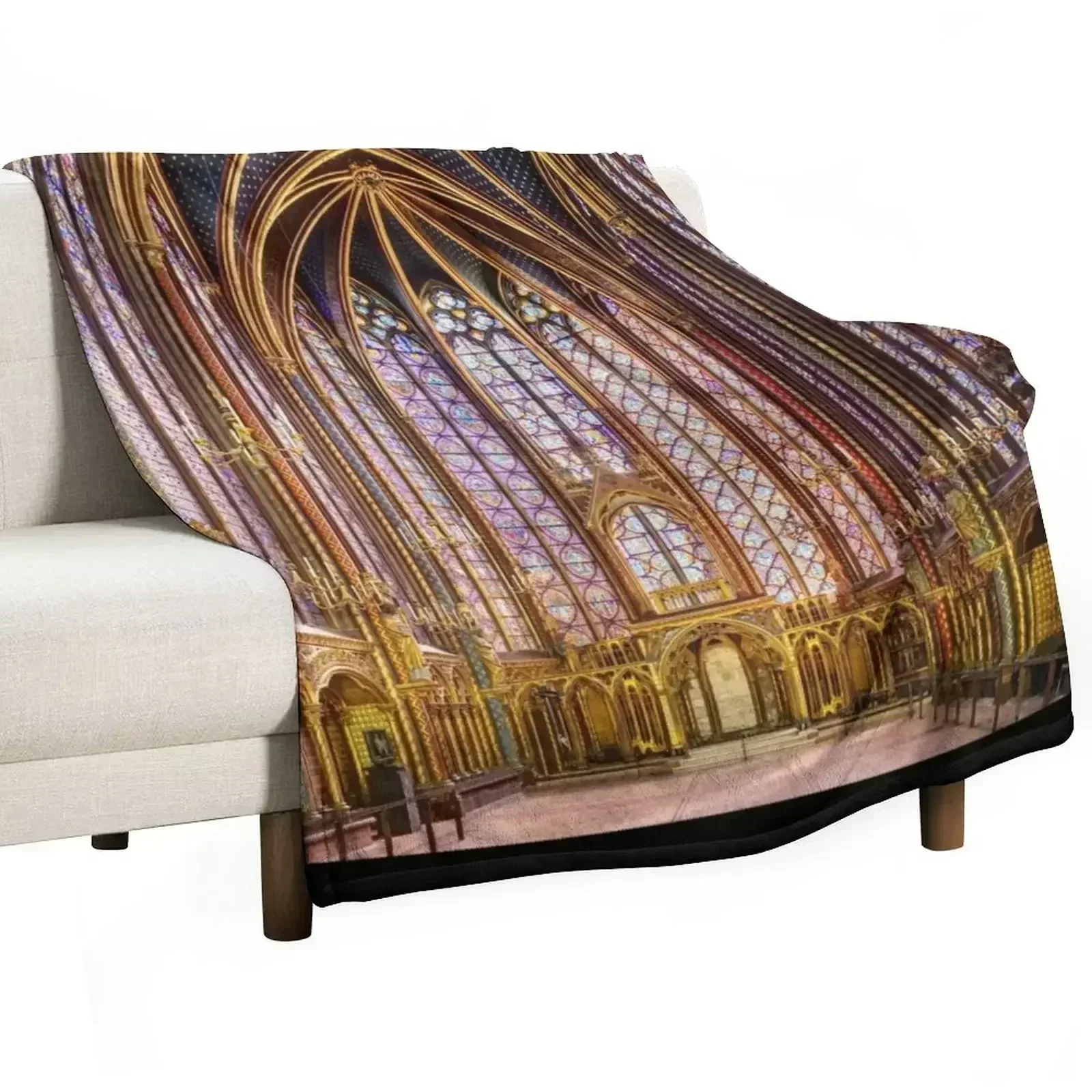 Sainte-Chapelle Paris short Throw Blanket sofa bed decorative for sofa Bed Thermals For Travel warm for winter Blankets