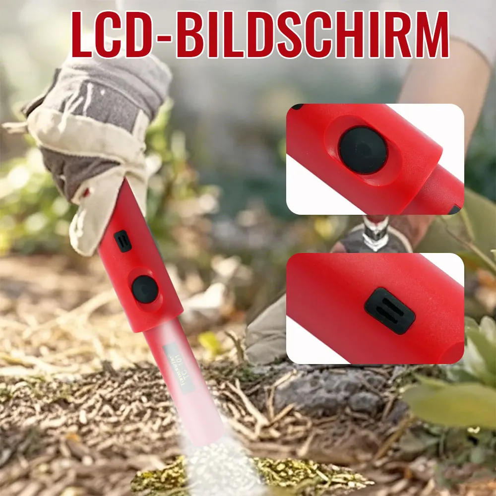 TC-101 يده للكشف عن المعادن تحديد للبحث عن الكنز مقاوم للماء تحديد المواقع قضيب الكشف مع أضواء LED سوار