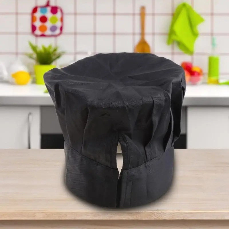 R1WE 快適な新しいクック調整可能な男性キッチンパンシェフ弾性キャップ帽子ケータリング