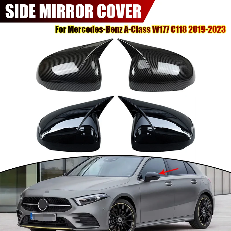 

For Mercedes-Benz A-Class W177 C118 2019-2023 Car Side Mirror Cover Embellishing Case Exterior Decoration