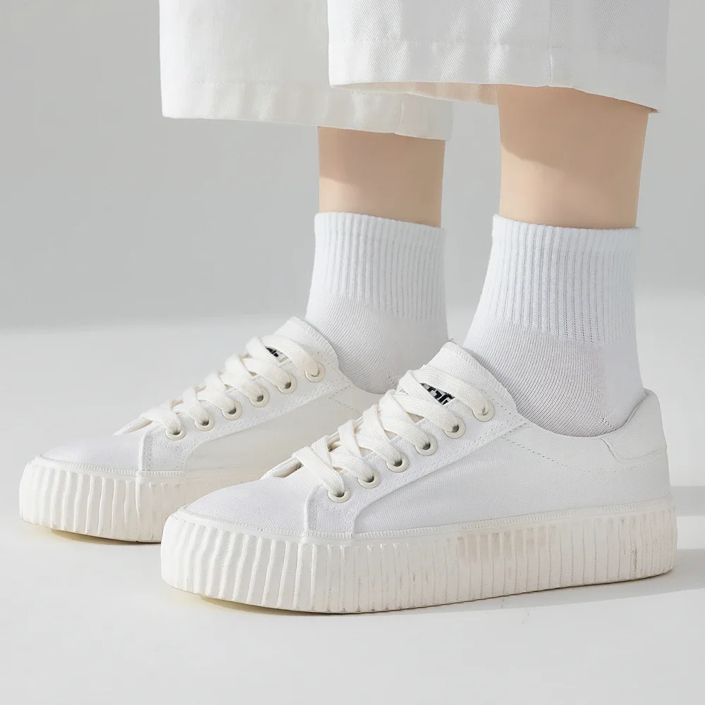 9 Paar Antislip Zomersokken Vrouwen Dunne Sport Korte Sokken Hoge Kwaliteit Katoenen Sokken Midden Buis Herfst Lente