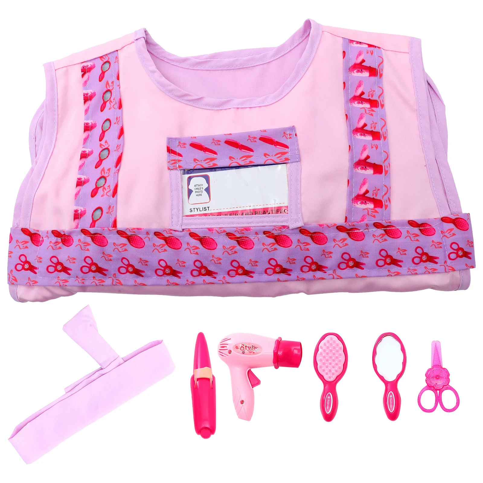 Ensemble de costumes de coiffeur pour enfants, 7 pièces, tenue de jeu de rôle de barbier avec outils pour Cosplay, spectacle de fête d'halloween