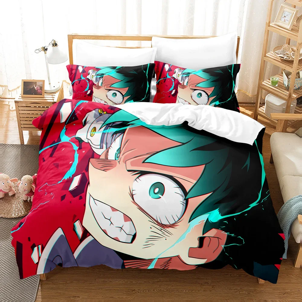 

Anime My Hero Academia 3D Printed Bedding Set Cartoon Duvet Cover Pillowcases Comforter Bedding Set Bedclothes Home Textiles