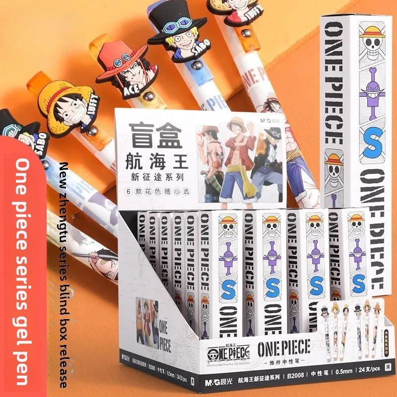 Bandai One Piece Blind Box Neutralstift Cartoon Japanisch Cool Neptune Ruffy Student Limited Schwarz 0,5 Stylist Großhandel