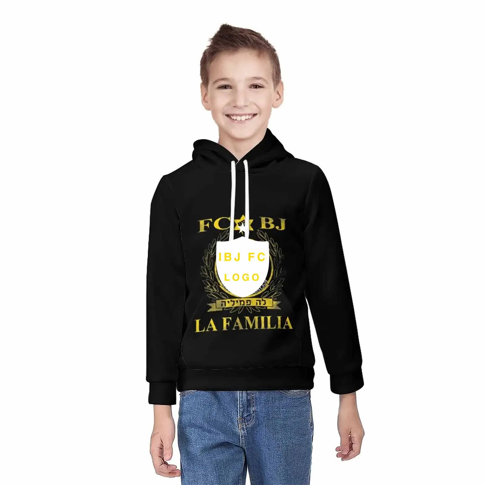 Israel Beitar Jerusalem Thin youth pullover hooded sweatshirt Youth sweatshirt Soft pullover casual hoodie