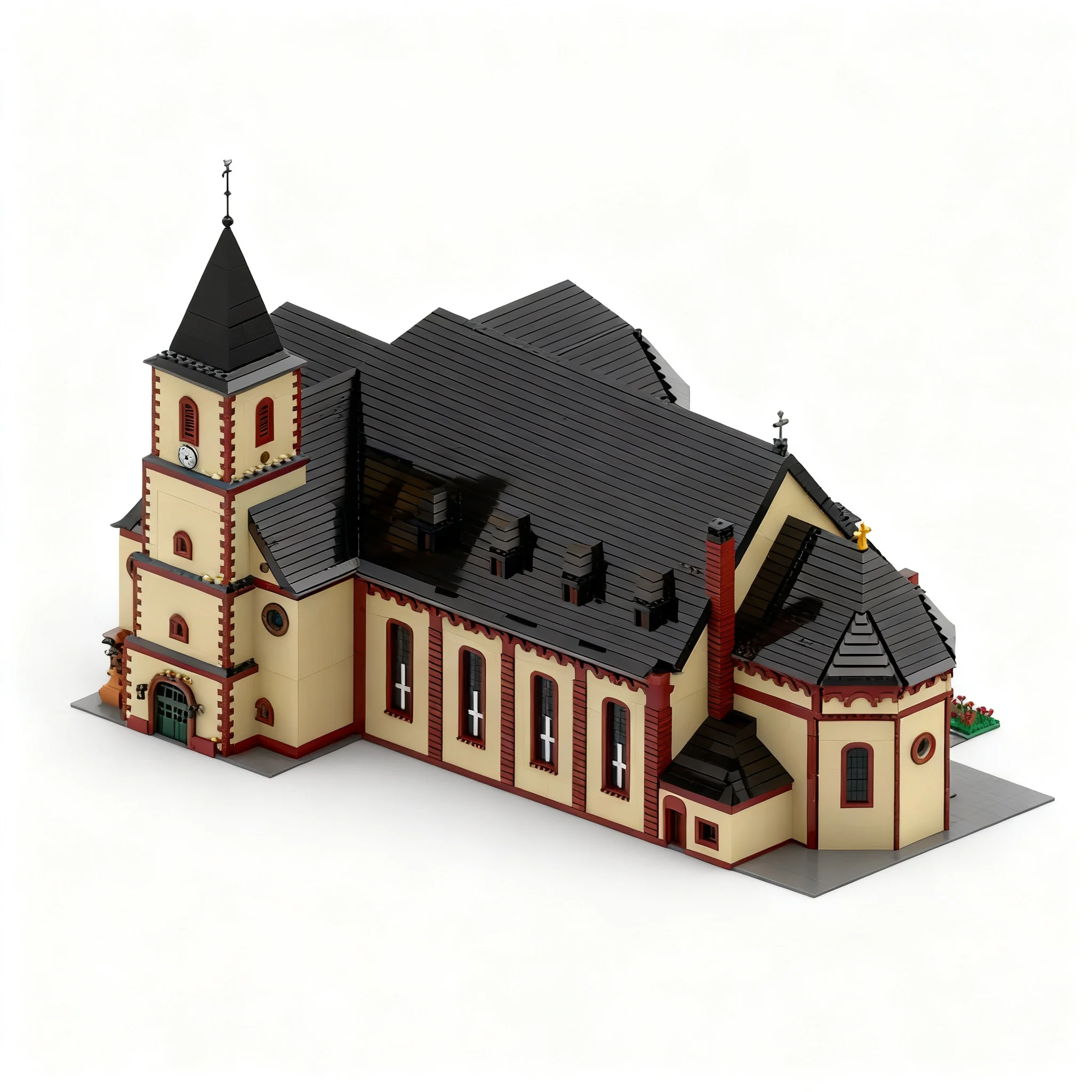 41086pcs MOC CHARITY Kirche St Sebastian KOMPLETTMODELL Modular Buildings Model Building Blocks Christmas Gift Toy Art Design