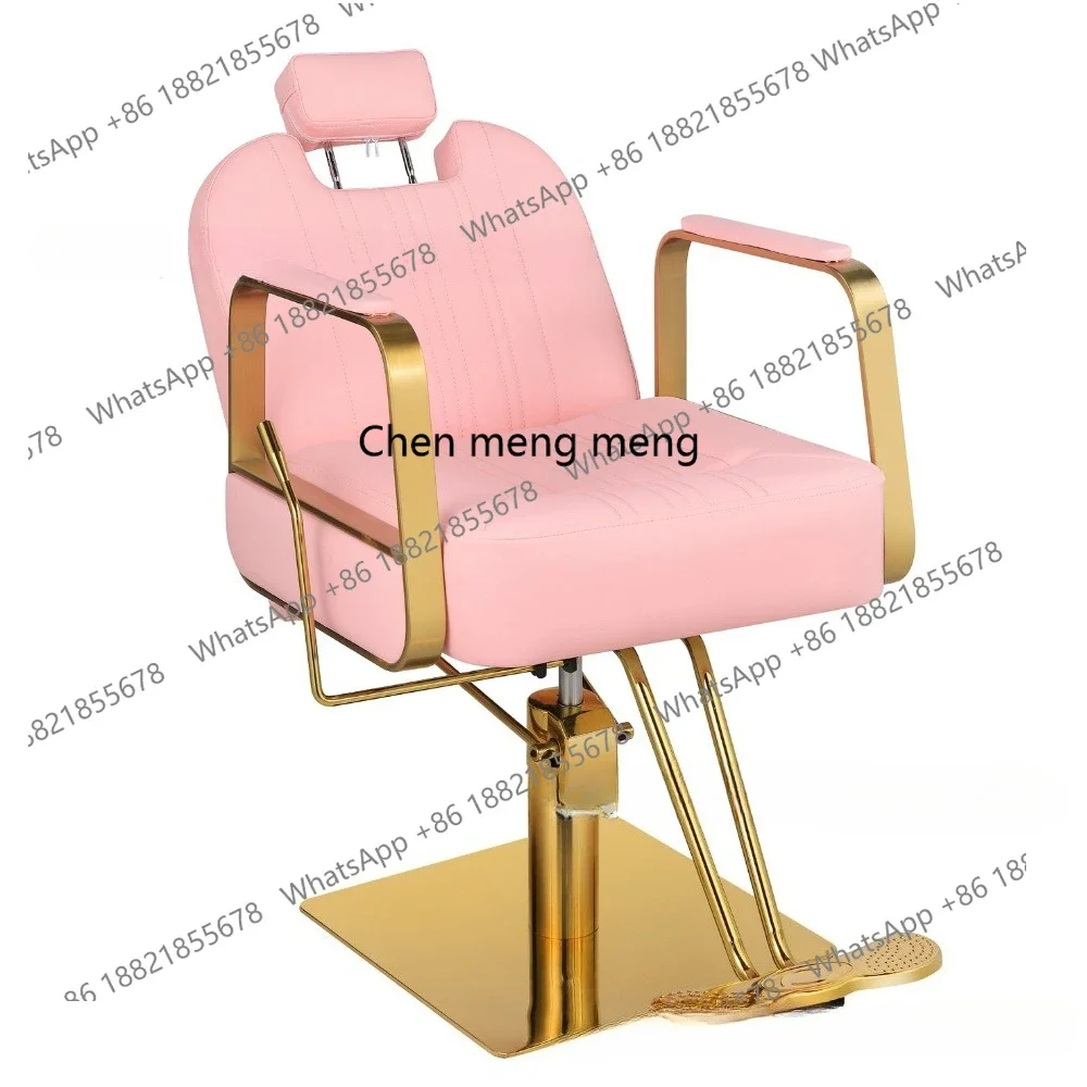 Golden barber chair Foreign trade beauty chair reclining barber Barber chairF182