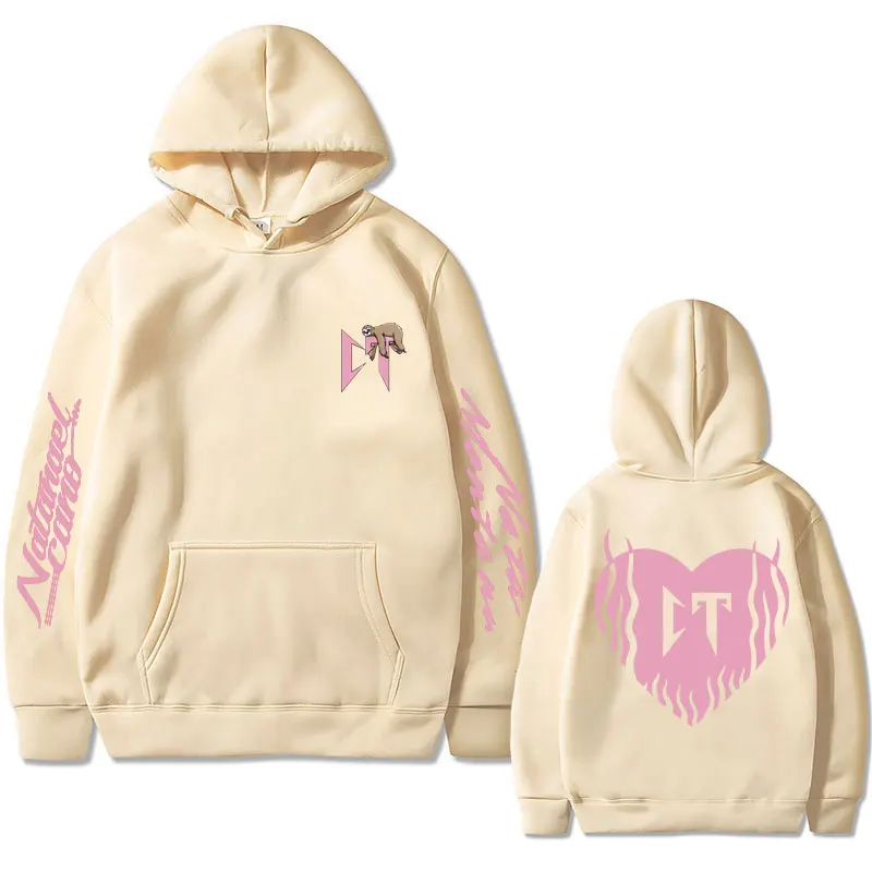 Singer Natanael Cano Tumbado Pink CT Sloth Double Sided Graphic Hoodie Men Womne Hip Hop Punk Sweatshirt Male Oversized Hoodies