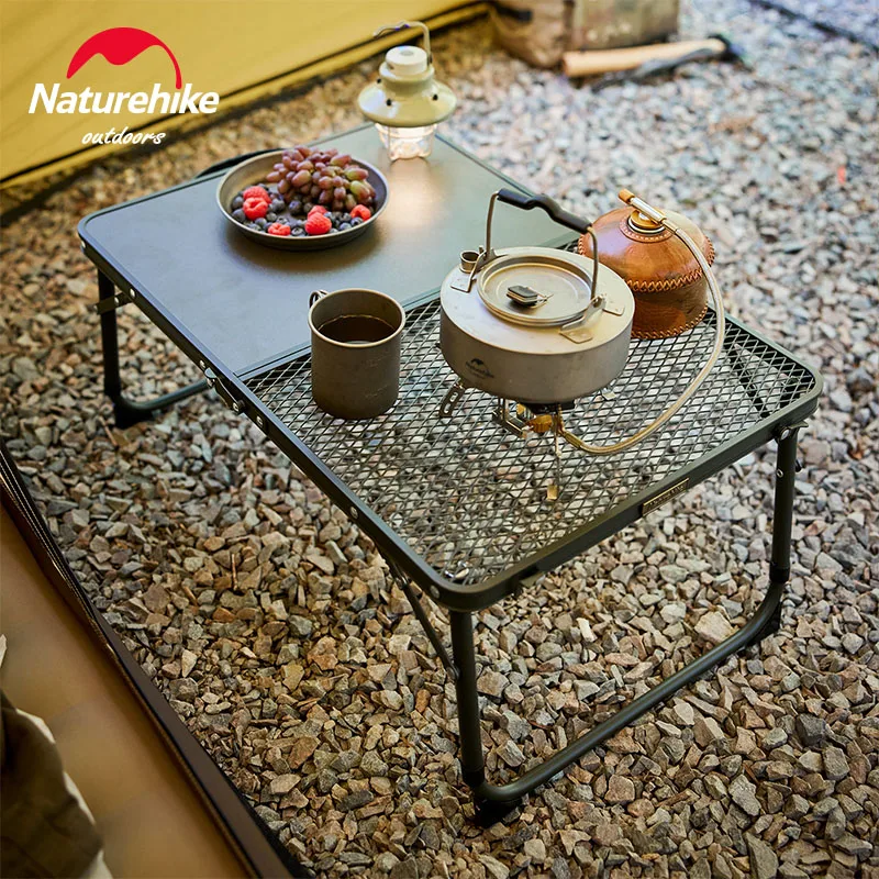 Naturehike Folding Table Folding Small Coffee Tables Adjustable Height Indoor Outdoor Lightweight Portable Aluminum Dining Table