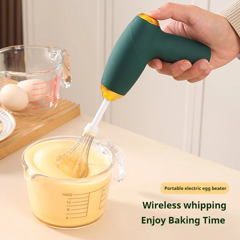 1pc Wireless Electric Food Mixer Portable Egg Beater Baking Dough Cake Cream Milk Frothers Kitchen Tools