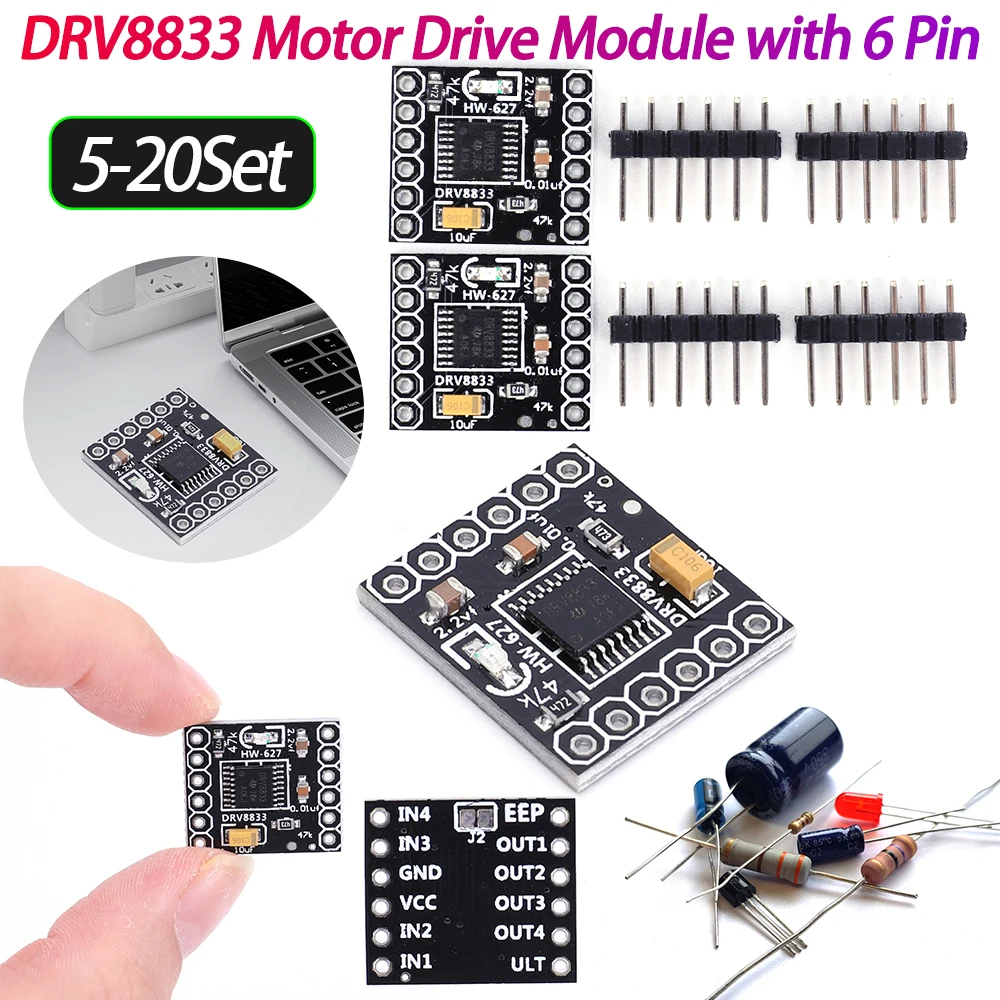 

DC Gear Motor Driver Good Heat Dissipation Silent Stepper Motor Driver 1.5A Single H Bridge 3D Printer Parts for Arduino