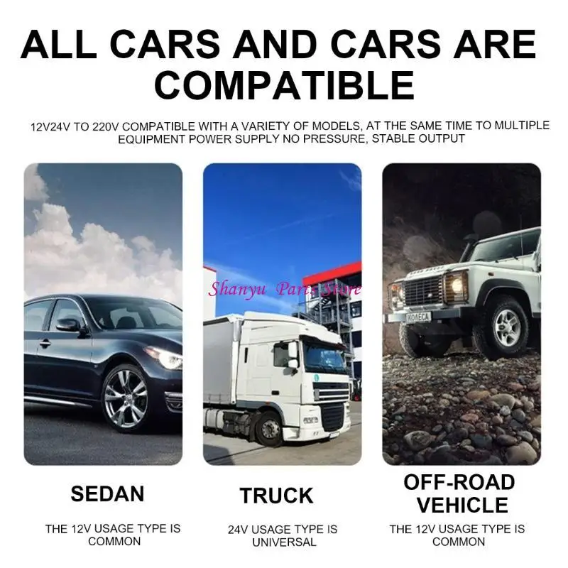 

Автомобильный инвертор 1500 Вт DC12V от 24 В до 4 USB CAR Adapter Converter Socket R6FB