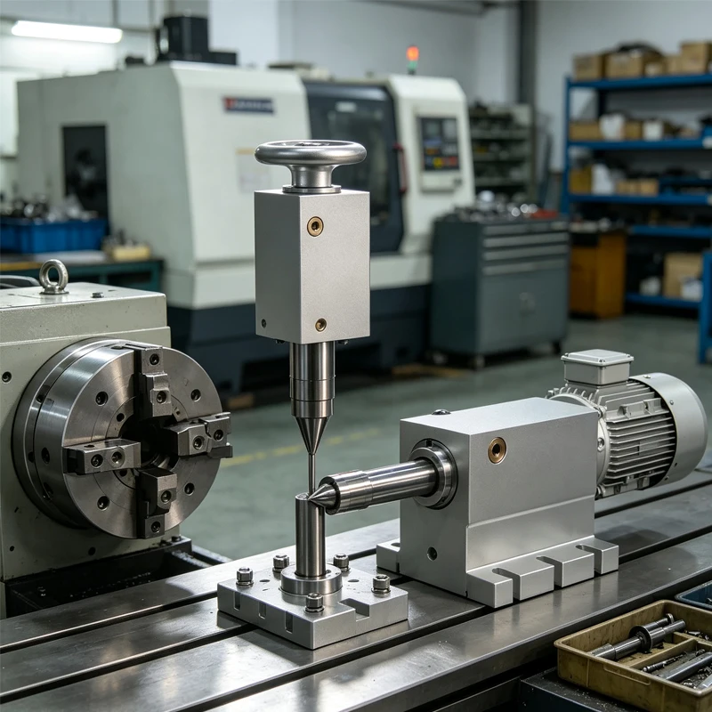 Manual & Pneumatic Movable Tailstock 65mm Center Height for CNC Engraving Lathe 4th Rotary A Axis Chuck Parts Carving Tools Kit
