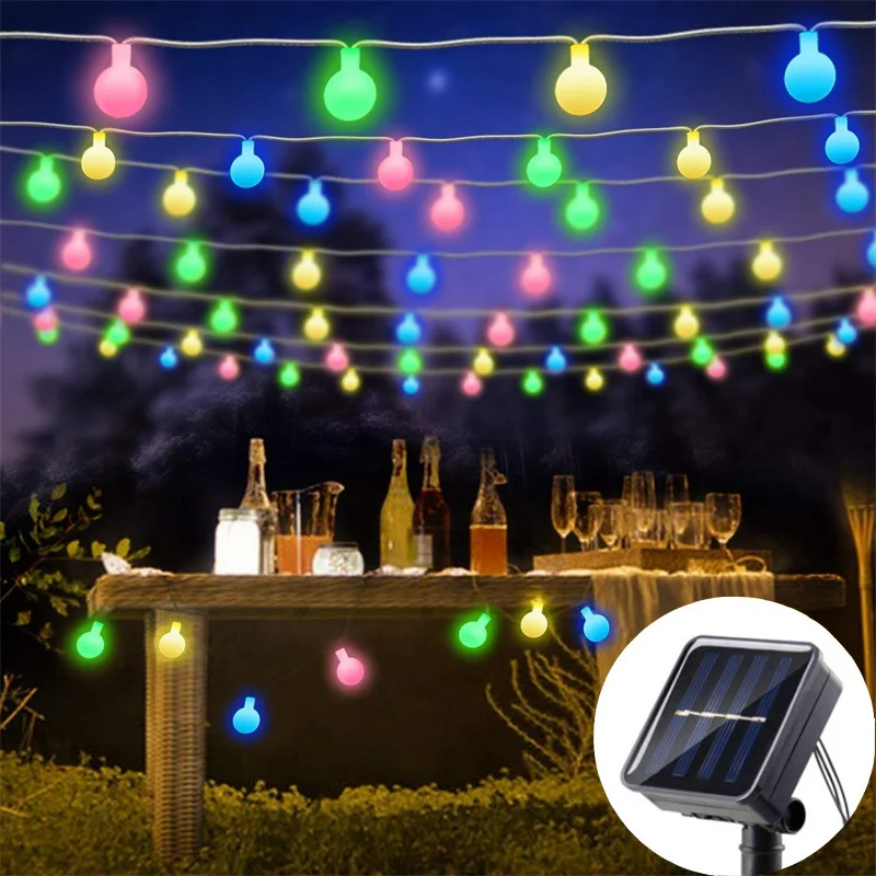 100LED Ball Garland Fairy Lights String Outdoor Lamp Christmas Lights Holiday Party Decoration Solar Light Outdoor Xmas image 6